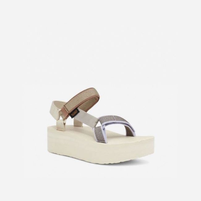 Beige Teva Flatform Universal Karina Women's Flatforms | LYXAYVX