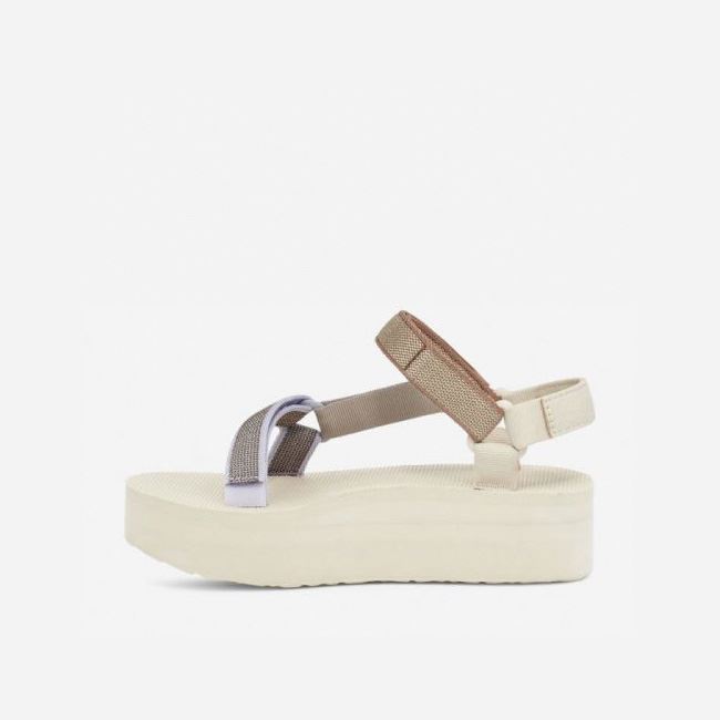 Beige Teva Flatform Universal Karina Women's Flatforms | LYXAYVX