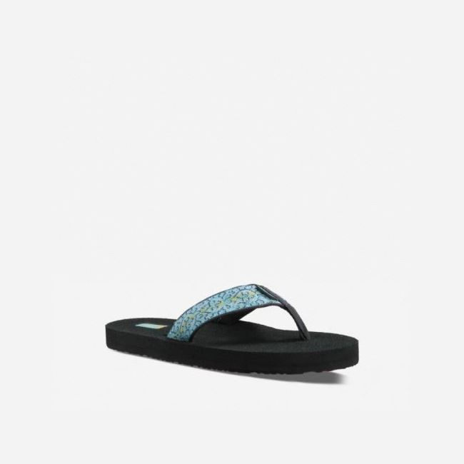 Black / Blue Teva Mush II Women's Flip Flops | UAC3N7Z