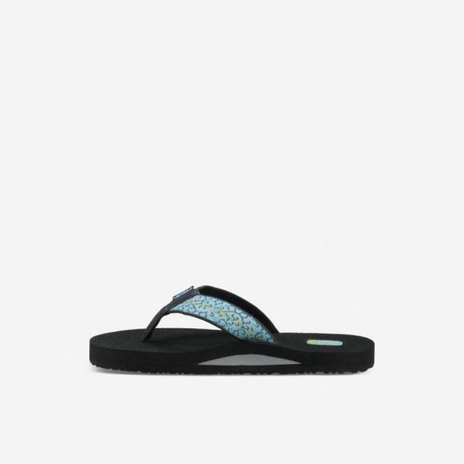 Black / Blue Teva Mush II Women's Flip Flops | UAC3N7Z