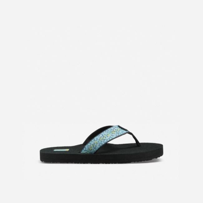 Black / Blue Teva Mush II Women\'s Flip Flops | UAC3N7Z