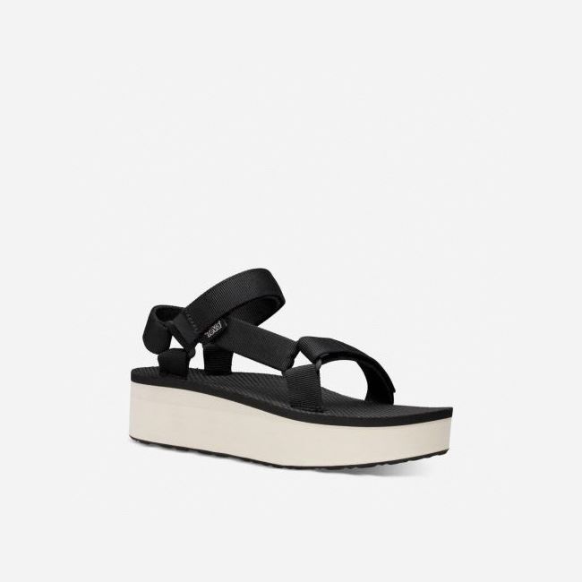 Black / Brown Teva Flatform Universal Women's Flatforms | BYKNAN7