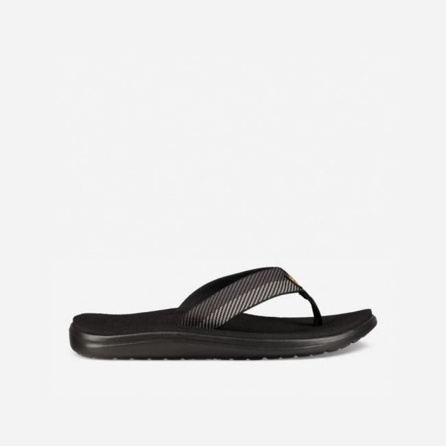 Black Grey Teva Voya Flip Men\'s Flip Flops | MJJM1KN