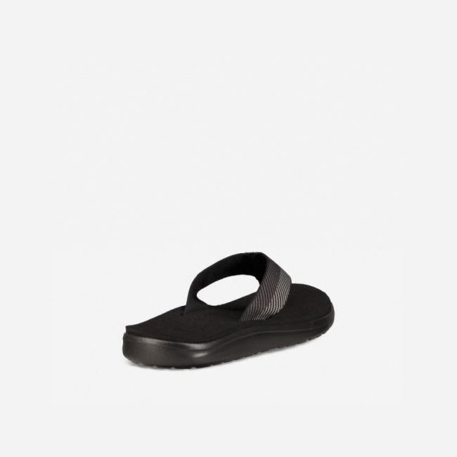 Black Grey Teva Voya Flip Men's Sandals | NZFZ65I