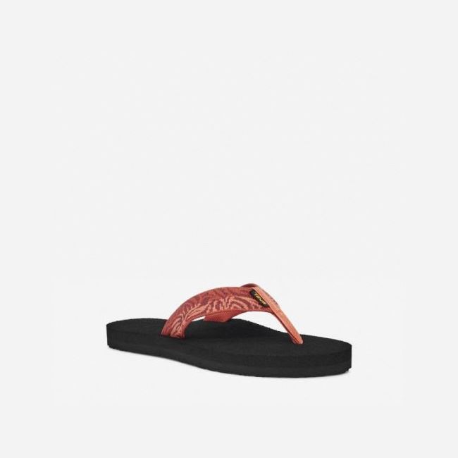 Black / Red Teva Mush II Women's Flip Flops | CSGS5LS