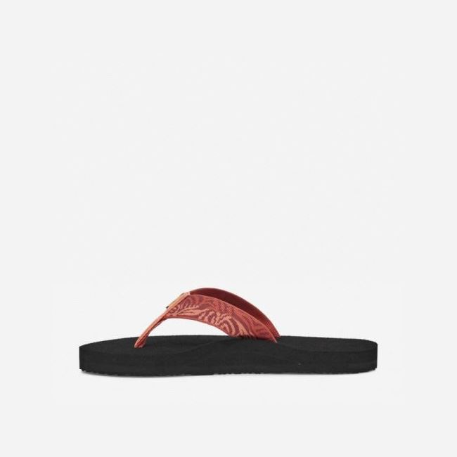 Black / Red Teva Mush II Women's Flip Flops | CSGS5LS