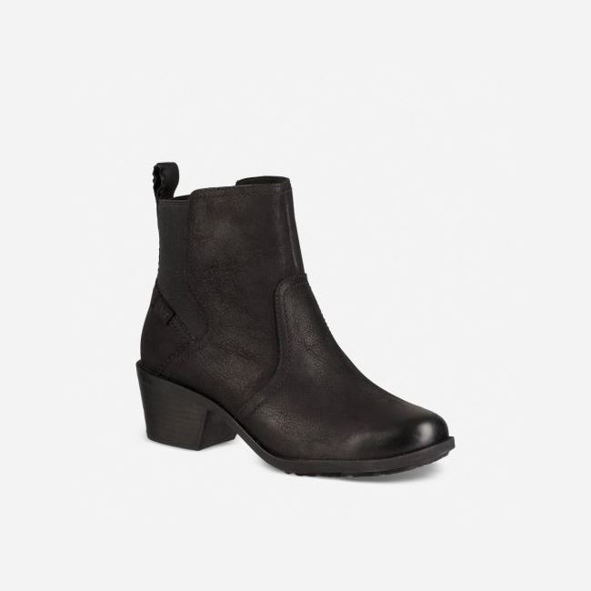 Black Teva Anaya Chelsea WP Women's Boots | QOB53XA