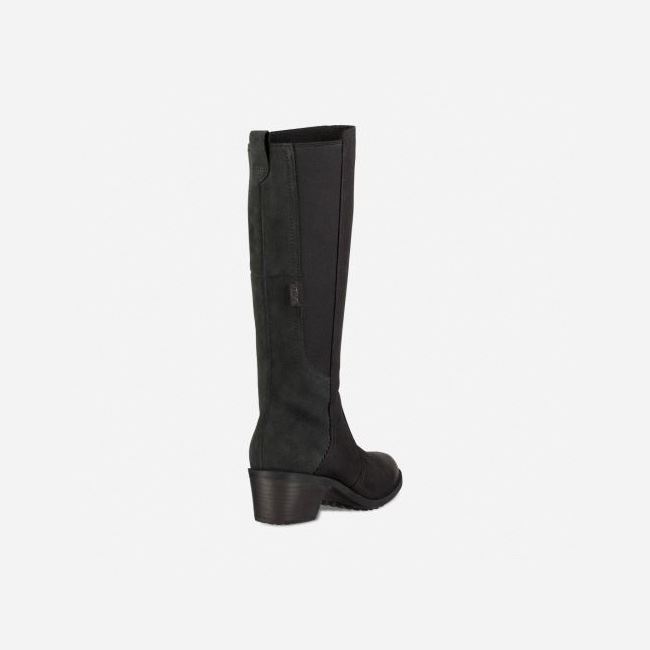 Black Teva Anaya Tall WP Women's Boots | X1HY3MZ