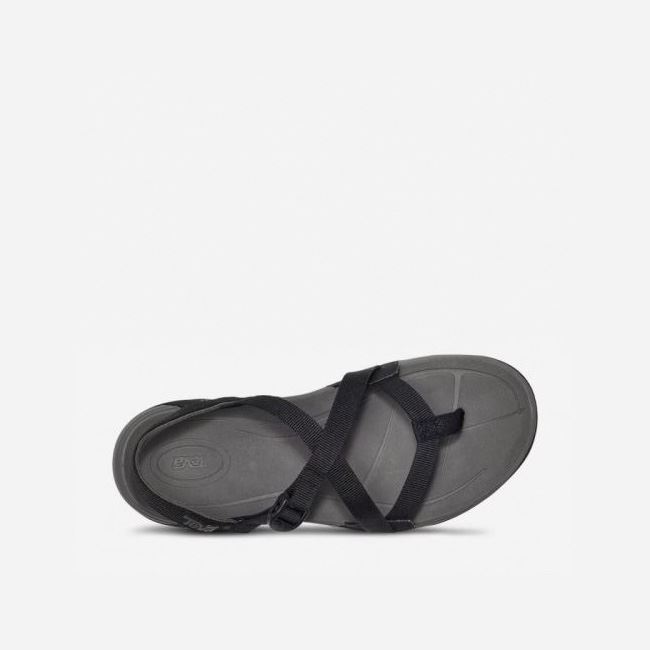 Black Teva Ascona Cross Strap Women's Sandals | VBLI6HD