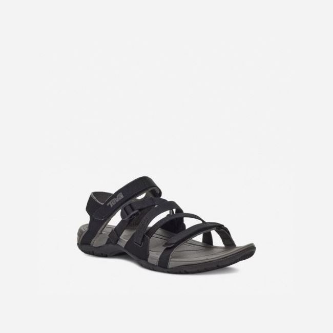 Black Teva Ascona Sport WEB Women's Sandals | H68VEIQ