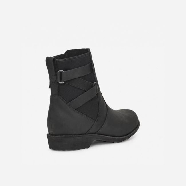 Black Teva Ellery Ankle Waterproof Women's Shoes | ERLBUBS