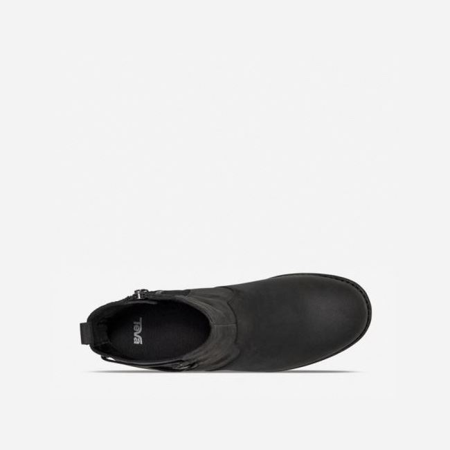 Black Teva Ellery Ankle Waterproof Women's Shoes | ERLBUBS