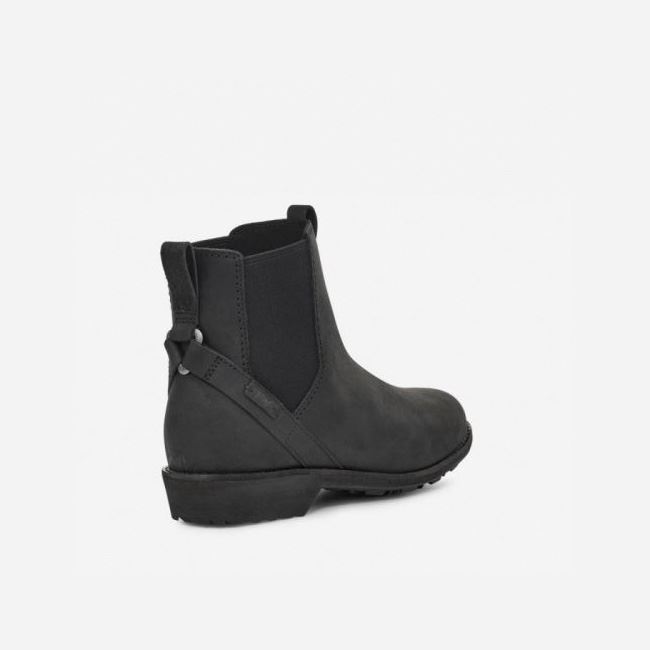 Black Teva Ellery Pull On Waterproof Women's Shoes | EDEPSUX