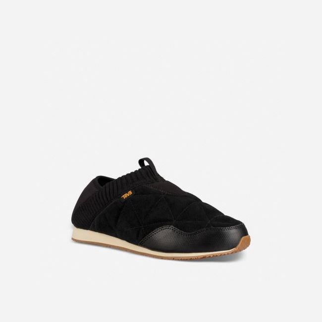 Black Teva Ember Moc Shearling Women's Slip Ons | UGLMIF8