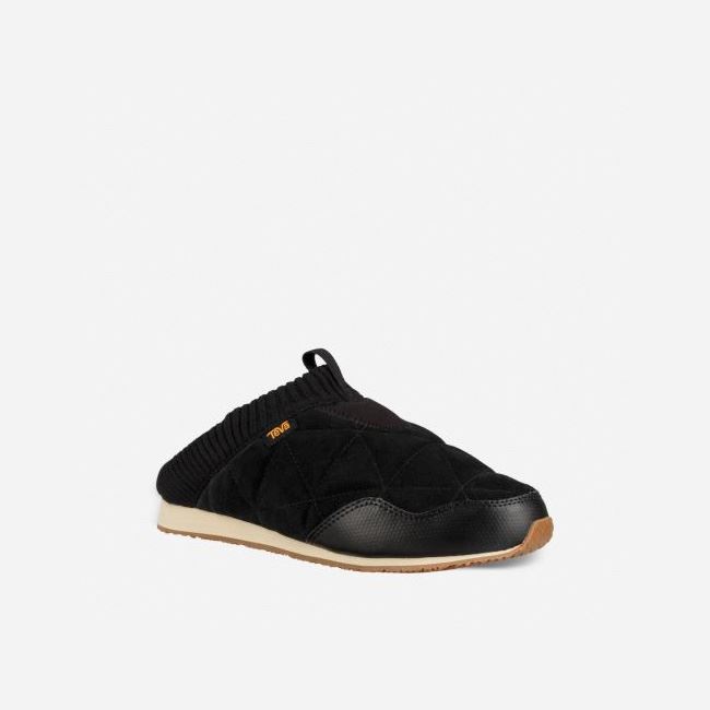 Black Teva Ember Moc Shearling Women's Slip Ons | UGLMIF8