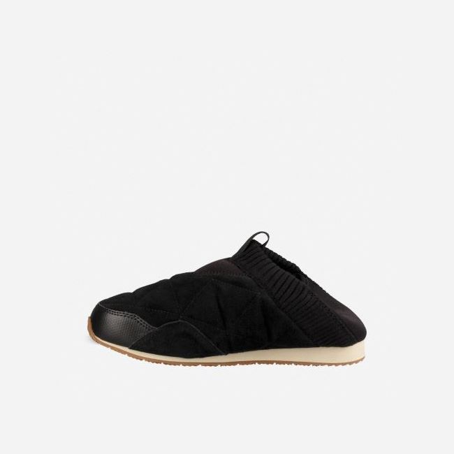 Black Teva Ember Moc Shearling Women's Slip Ons | UGLMIF8