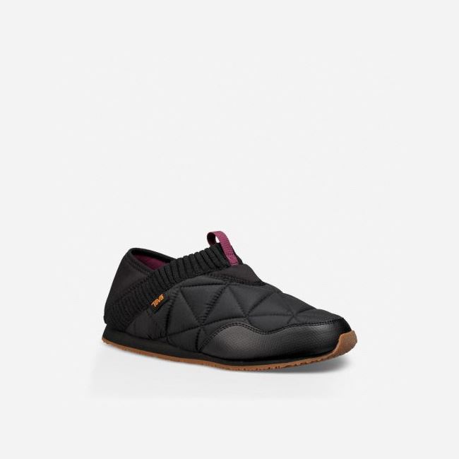 Black Teva Ember Moc Women's Slip Ons | RSG6F4I