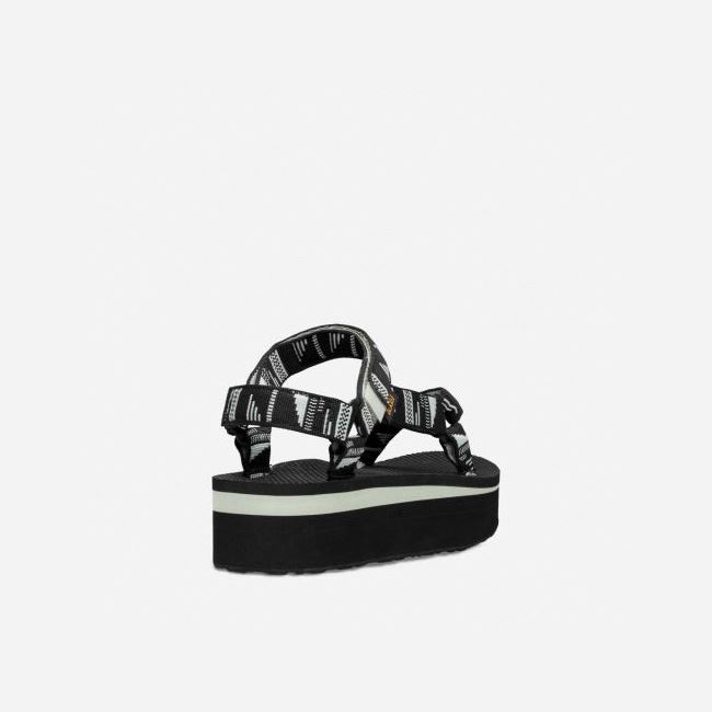 Black Teva Flatform Universal Women's Flatforms | 5IXLW9D