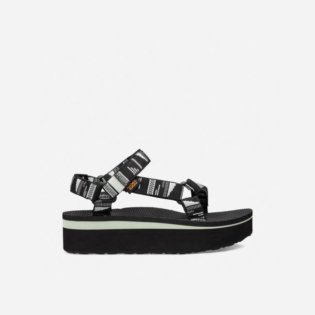 Black Teva Flatform Universal Women\'s Flatforms | 5IXLW9D