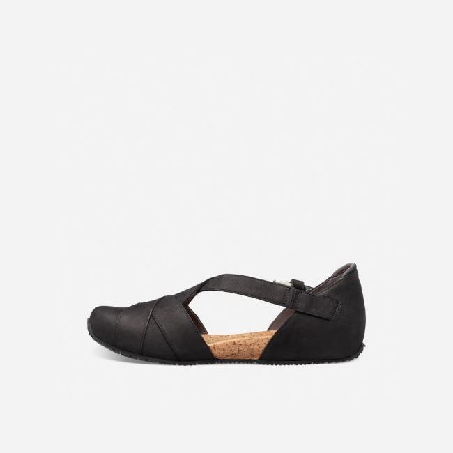 Black Teva Mahonia Mary Jane Women's Slip Ons | EKSD74L