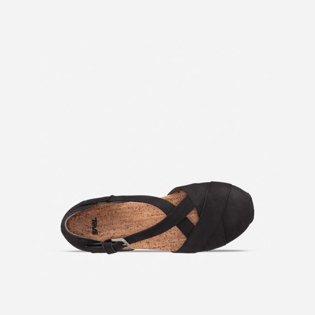 Black Teva Mahonia Mary Jane Women's Slip Ons | EKSD74L