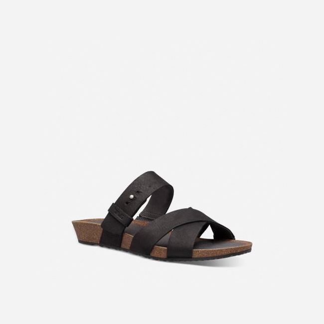 Black Teva Mahonia Slide Women's Sandals | KEL7KUO