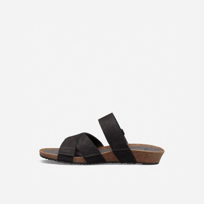 Black Teva Mahonia Slide Women's Sandals | KEL7KUO