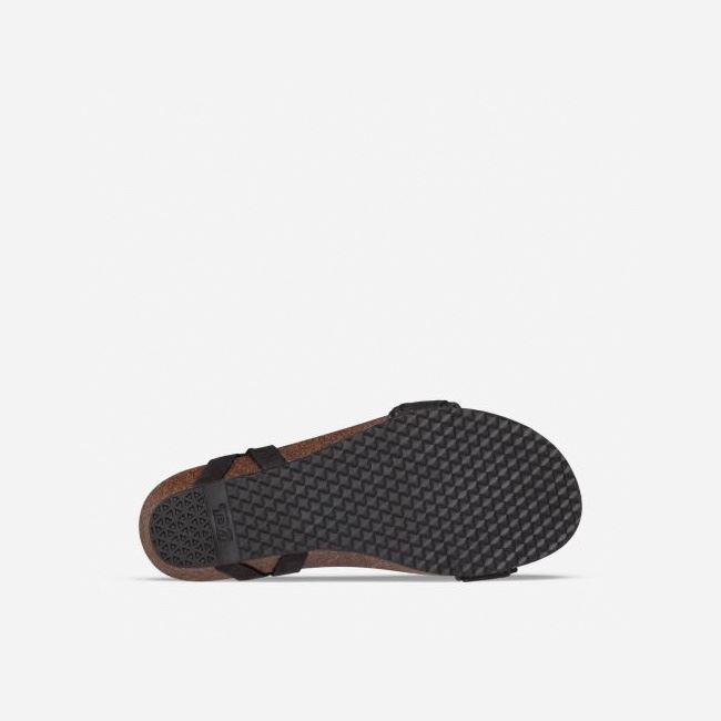 Black Teva Mahonia Stitch Women's Sandals | D1RMWFF