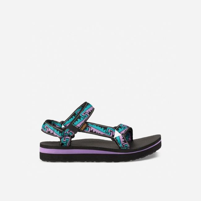 Black Teva Midform Universal Women\'s Flatforms | B12VR19