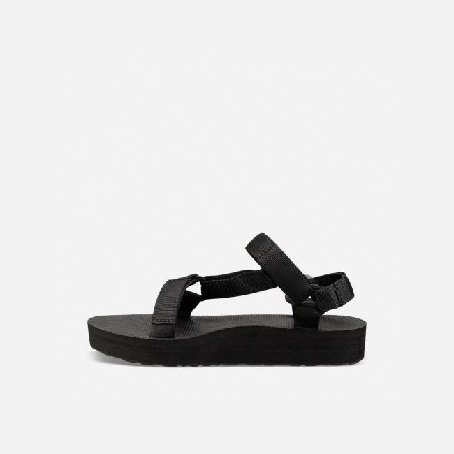 Black Teva Midform Universal Women's Flatforms | YCXP3QR