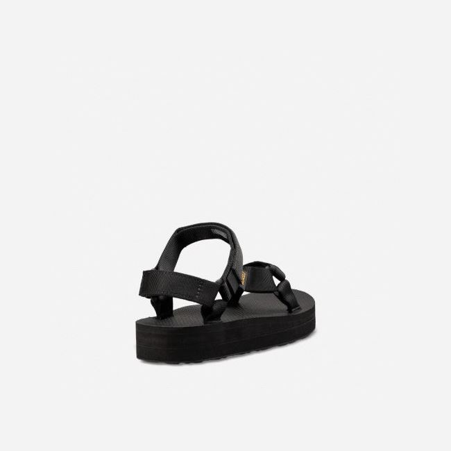 Black Teva Midform Universal Women's Flatforms | YCXP3QR