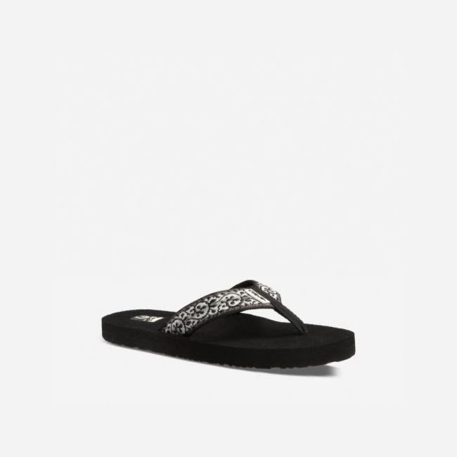 Black Teva Mush II Women's Flip Flops | 5H9YZQA