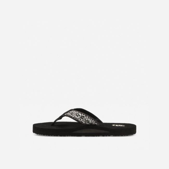 Black Teva Mush II Women's Flip Flops | 5H9YZQA