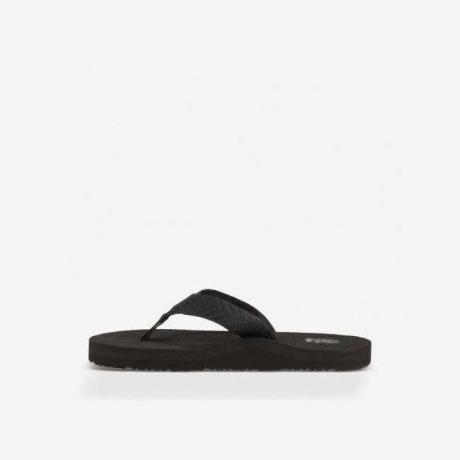 Black Teva Mush II Women's Flip Flops | TERNTVC