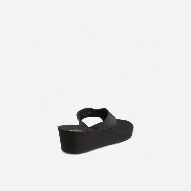 Black Teva Mush Mandalyn Wedge 2 Women's Sandals | 7DVQEPR