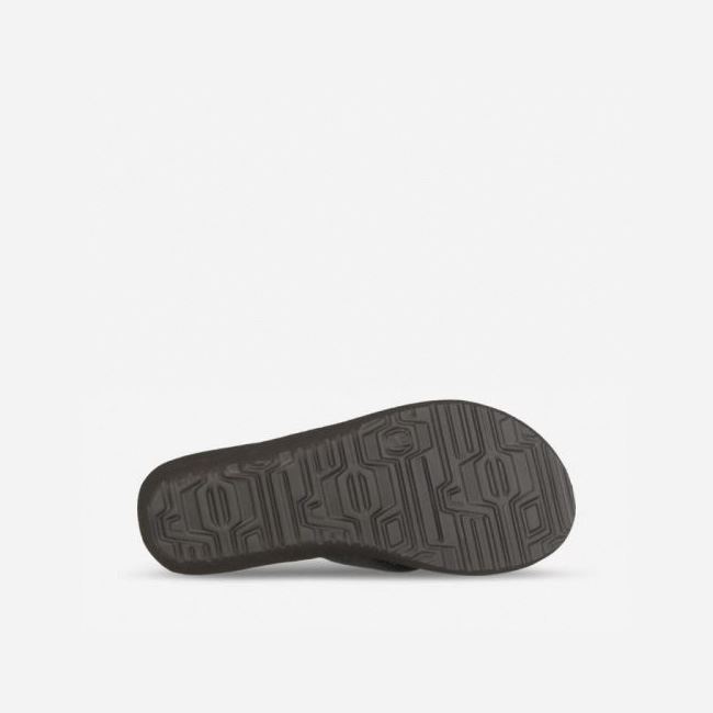 Black Teva Mush Mandalyn Wedge 2 Women's Flip Flops | D8WTEB5