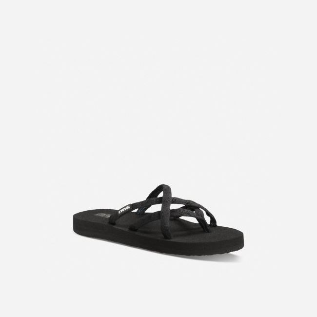 Black Teva Olowahu Women's Flip Flops | 5COAGDA