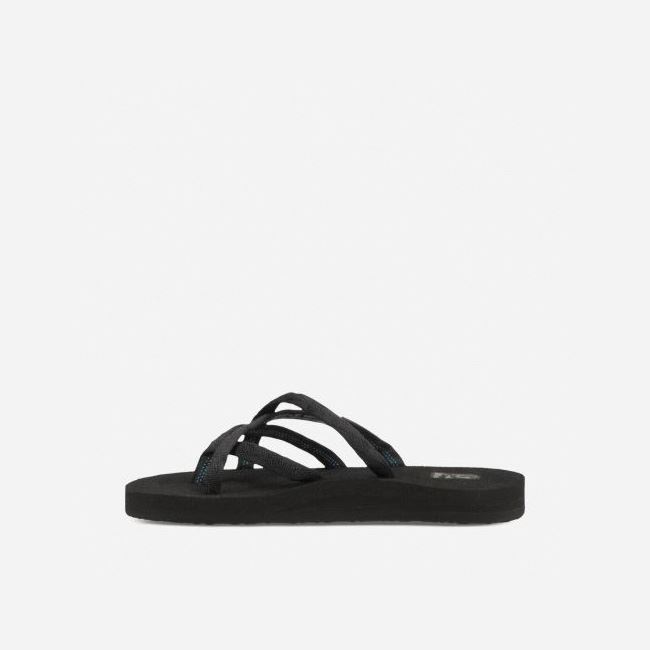 Black Teva Olowahu Women's Flip Flops | 5COAGDA