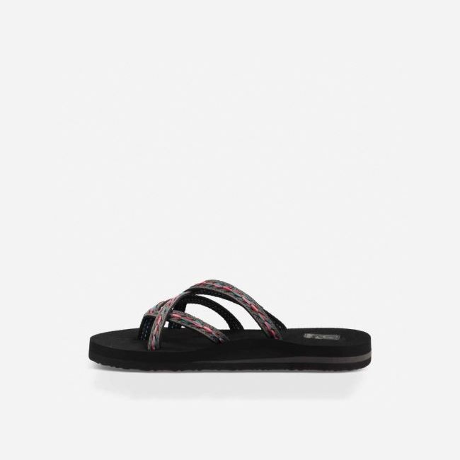 Black Teva Olowahu Women's Flip Flops | 6QN0TZZ