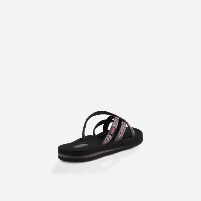 Black Teva Olowahu Women's Flip Flops | 6QN0TZZ