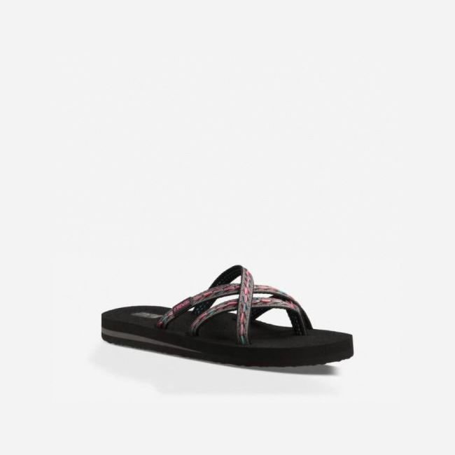 Black Teva Olowahu Women's Sandals | RQHXVR4