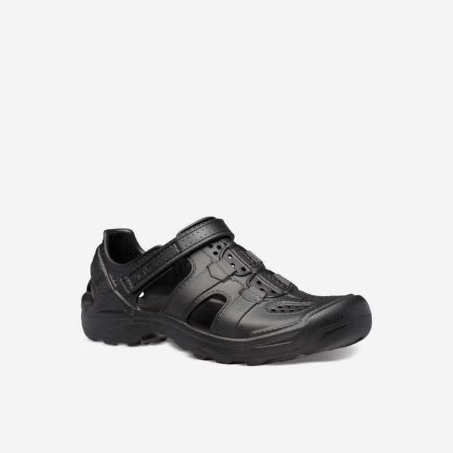 Black Teva Omnium Drift Men's Slip Ons | E8SLJLW