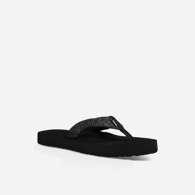 Black Teva Original Mush Men's Flip Flops | V0CTIXV