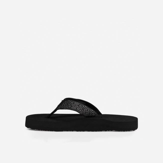 Black Teva Original Mush Men's Flip Flops | V0CTIXV