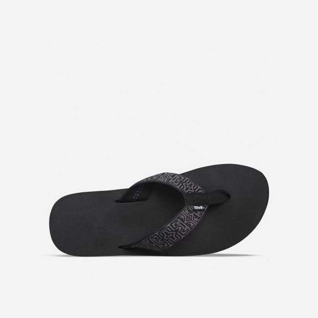 Black Teva Original Mush Men's Flip Flops | V0CTIXV