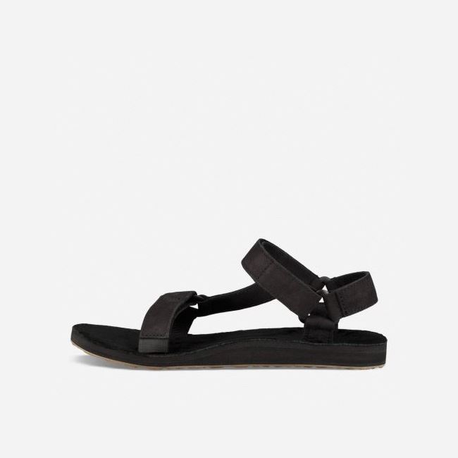 Black Teva Original Universal Leather Men's Sandals | X3MTDDA