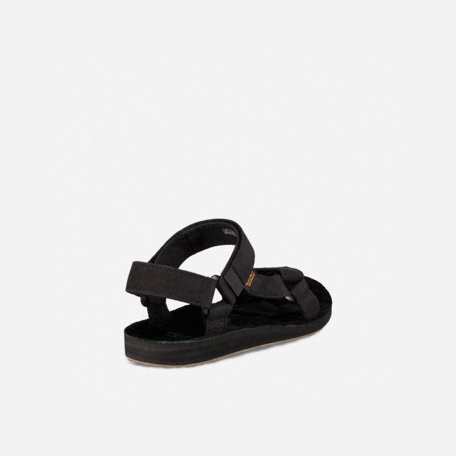 Black Teva Original Universal Leather Men's Sandals | X3MTDDA