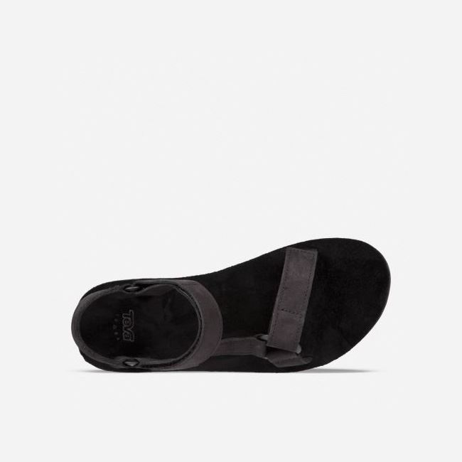 Black Teva Original Universal Leather Men's Sandals | X3MTDDA