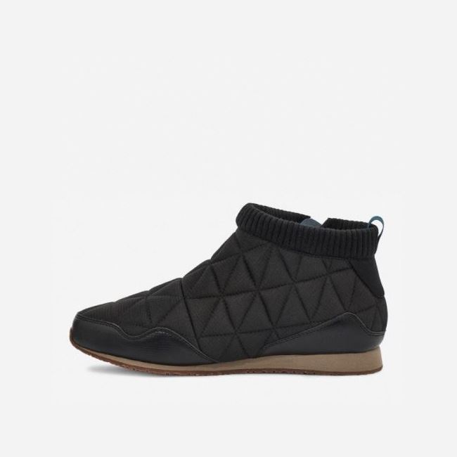 Black Teva ReEMBER MID Men's Boots | KIVO07H