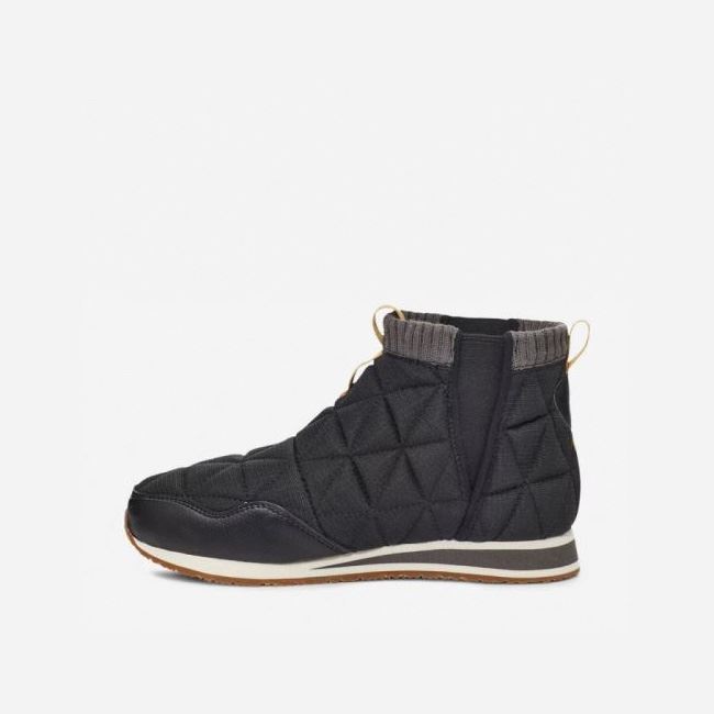 Black Teva ReEMBER MID Women's Boots | B7XASIY